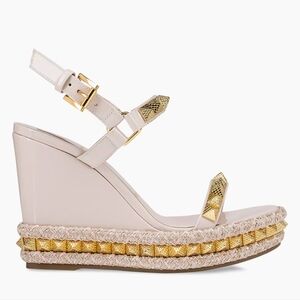 Christian Louboutin Pyraclou 110MM Patent Leather Wedges 41